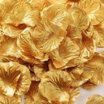 100PCS Handcrafted Golden Rose Petals - Perfect For Wedding Decor Proposals & Romantic Occasions Polyester No Power Needed