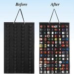 1PC Hanging Toy Cars Storage Board Large Capacity Felt Display Bag Household Storage Organizer Without Accessories Room Decor Ho