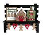 Gingerbread Bench Christmas Decor