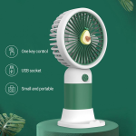 Multifunctional MINI Cool Fan Rechargeable Summer Cartoon Fruit Portable MINI Fan Phone Holder Stand For Bedroom - Green