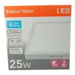 25W Flush LED Panel 6500K Square