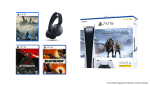 Sony Playstation 5 God Of War Ragnarok Vch Bundle + 3 Games And Headset PS5 Disk Edition