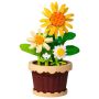 250 Piece - Sunflower & Daisy Potted Building Blocks Set - Yellow & White