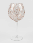 Rose Gold Speckled Wine Glass 21.5CM - None None