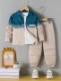 Long Sleeve Gradient Shirt And Jogger Pants 2-PIECE Boys Casual Versatile Co Ord Set For Spring Fall