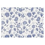 Disposable Placemat Sea Shells 24 Piece