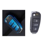 Key Cover Audi Design 1 Flip Blue Nxn