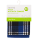 Navy Blue Woven Kitchen Swabs 2 Pack