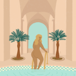 Skinny Dipping Art Print - A3 420MM X 297MM