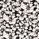 Crepe Georgette Flower Black 15218 069