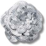 Silver Sequin Flower Jibbitz - Multi Osfa
