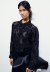Textured-weave Shirt - Black