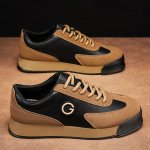 Men's Vintage Colour Block Skate Shoes Comfy Non Slip Casual Lace Up Sneakers For Men's Outdoor Activities