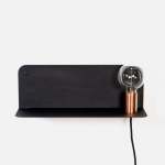 Emerging Creatives Steel Ledge Shelf With Lamp