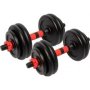 Cast Iron Dumbbell 25MM Dia Dia Set 25KG - Silver