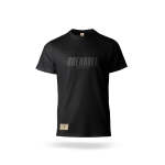Mens T-Shirt Rubber Print Black Tee - 3XL