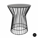 Drum Metal Side Table - Gold Metallic