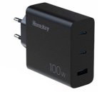 Huntkey 100W Gnan Trip-port Charger +cab