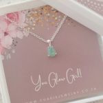 Kayla 925 Sterling Silver Pacific Opal Crystal Necklace 6X8MM 45CM Chain