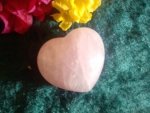 Rose Quartz Stone Heart Pink