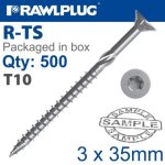 Torx T10 Chipboard Screw 3.0X35MM X500-BOX