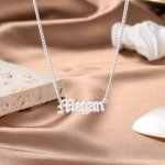 CNE107504 - Diamante Encrusted Sterling Silver Name Necklace