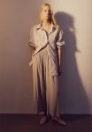 Cropped Pull-on Trousers - Beige