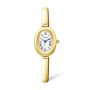 Women's Two-tone Oval Watch - Cream White Dial