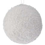 White Glitter Foam Bauble 15CM