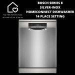 Bosch Series 8 - Silver-inox Homeconnect Dishwasher - 14 Place Setting