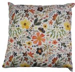 Yellow & Orange Flowers Scatter Cushion
