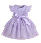 Purple Sparkle Dress With Bow Or Belt