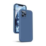 Soft Protective Silicone Back Case Compatible With Iphone 16 Pro- Blue