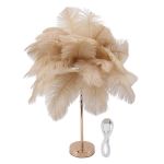 Feather Table Lamp Camel