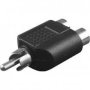 Audio Adapter Rca Plug - 2X Rca Sockets - Rca Plug - 2X Rca Sockets