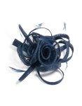 Navy Blue Swirl & Feather Fascinator Clip