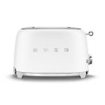 Smeg TSF01WHM 2 Slice 50'S Style Matt White Toaster