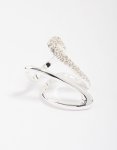 Silver Plated Bling Split Ring - M l