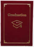 A4 Graduation certificate Holder Velet-red