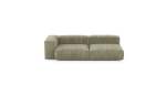 Two Module Chaise Sofa - Cord Velours - Khaki - 241CM X 115CM