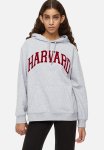 Motif-front Hoodie - Grey
