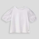 GIRLS Puff Sleeve Tee - 10 Optic White