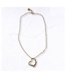 Ball Chain Floating Heart Necklace - Gold Free