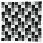 Crystal Glass Mosaic Tile Grey Mix 30CM X 30CM