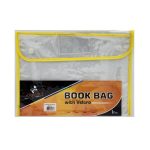 Velcro Bookbag A4 Clear Yellow Dafrique