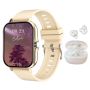 Women's Easy Use Smart Watch 1.83 Rose Gold With Bluetooth Earbuds
