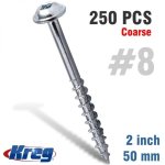 Kreg 50MM Maxi-loc Zinc Pocket-hole Screws