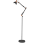 Classic Metal Floor Lamp Flexible Swing Arms Standing Lamp With Stable Base
