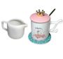 Perfect Pairings: Elegant Mug & 150ML Porcelain Creamer & Cup Mat