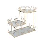 3 Tier Mirror Stand Gold